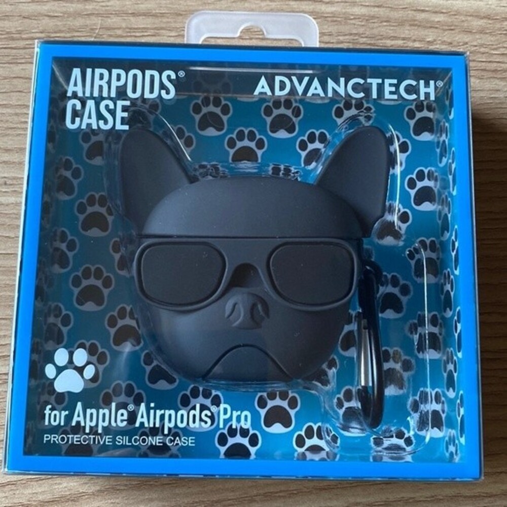 Advancetech Apple AirPods Pro Protective Silicone Black Bulldog Case NEW